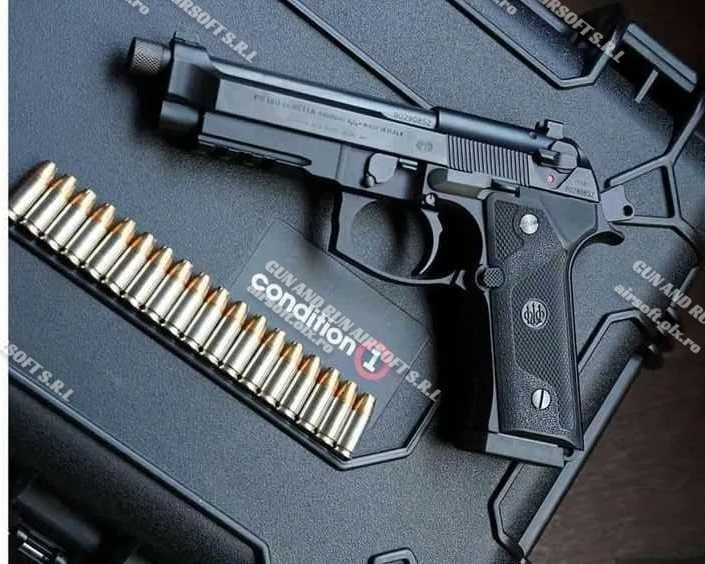 Pistol **MODIFICAT 5.5J CU TOC** METAL Cu Munitie CO2 - Airsoft Pusca