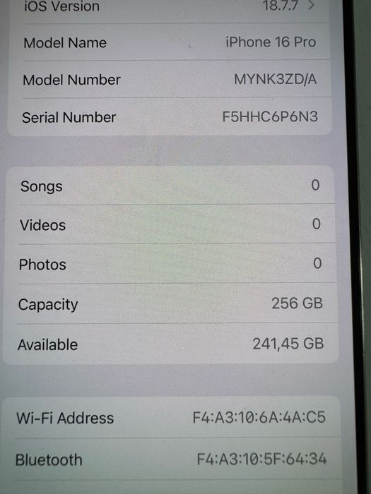 iPhone 16 pro 256gb desert