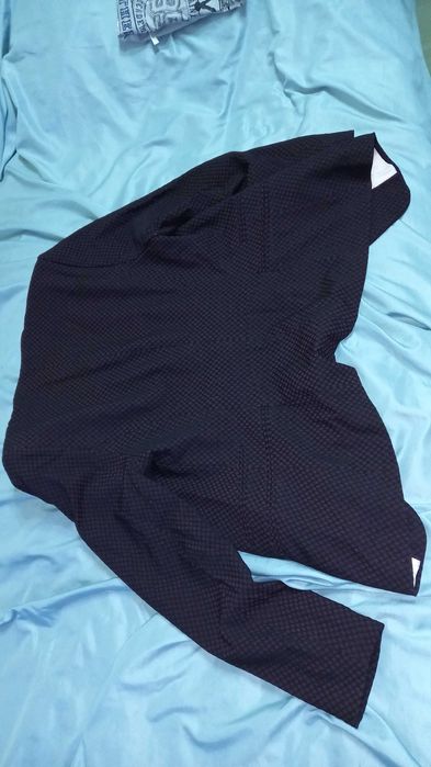 NOU! Sacou Next UK negru-maro model deosebit asimetric in colt, M