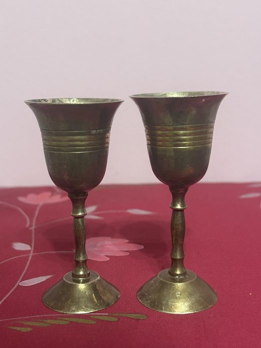 Set Mini 2 Cupe Alamă Vintage
