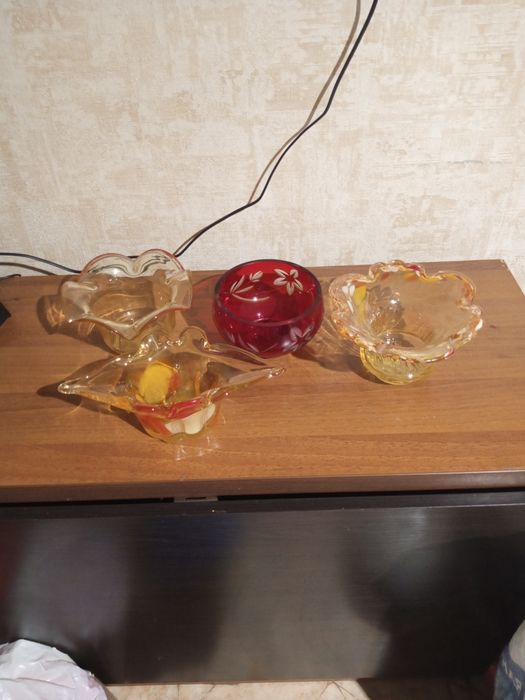 Вазочки чешское стекло СССР