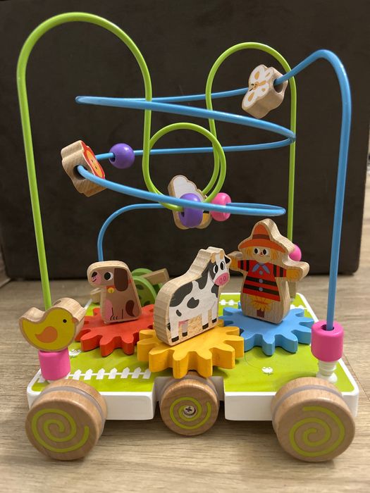 Дървена играчка за дърпане Ферма от Viga toys