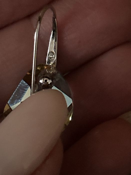 Swarovski  Galet Pierced Drop Earrings