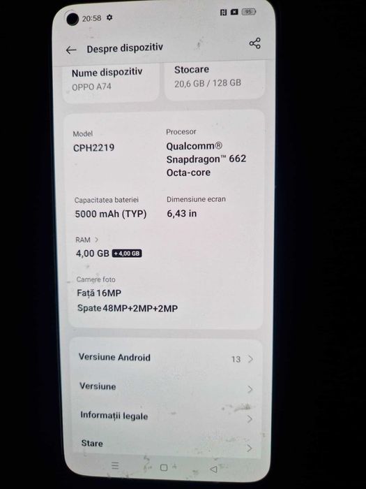 Oppo A74 jn stare perfecta