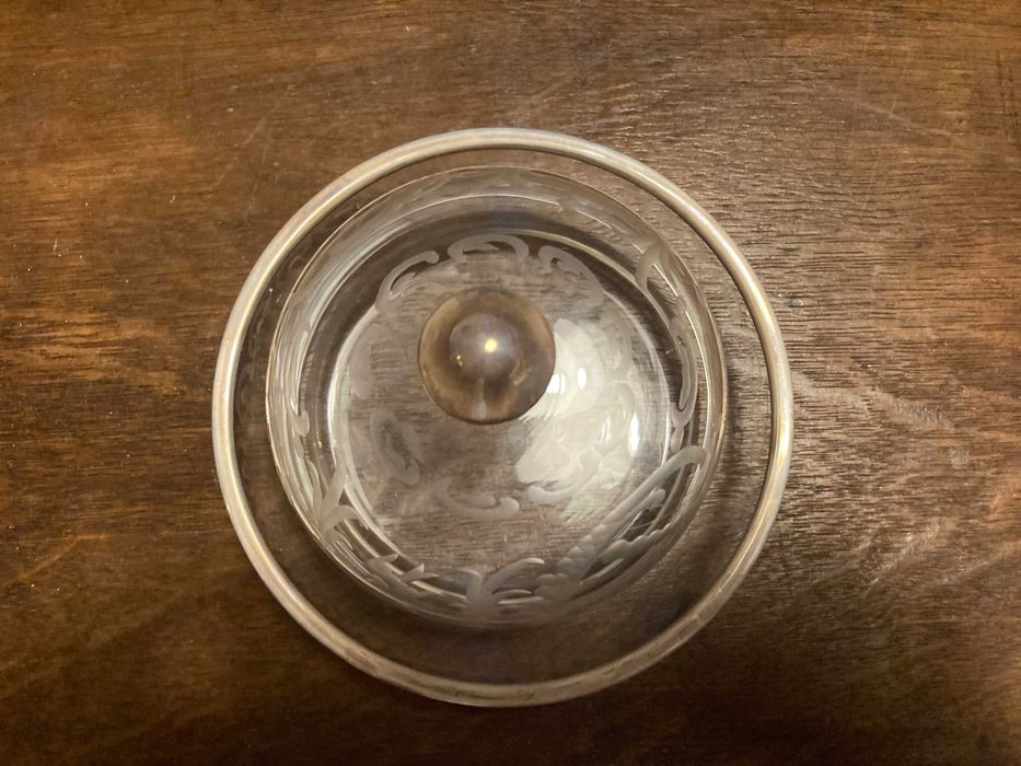 vas cristal si argint H.B secol 19 pt bijuterii caviar lucruri fine