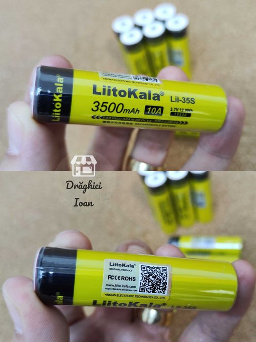 Acumulator 18650 LiitoKala PREMIUM+ HighDrain 10A Li-ion 3500mAh REAL