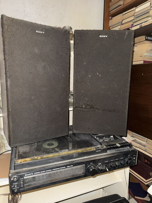 Ретро стерео система Sony HMK-33B – Грамофон, Касетофон, Радио