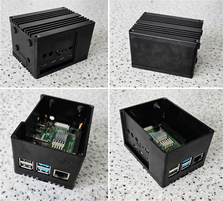 Carcasa aluminiu Raspberry Pi 4 - Aluminum Case XL Passive Cooling
