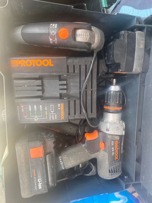 mașină de găurit Protool PDC 18-4 TEC LI+lanterna