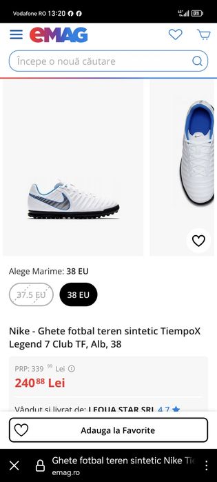 Vând ghete fotbal NIKE mărime 38