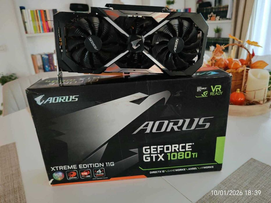 Cel mai puternic GTX 1080 Ti AORUS Xtreme 11gb GDDR5X pachet complet