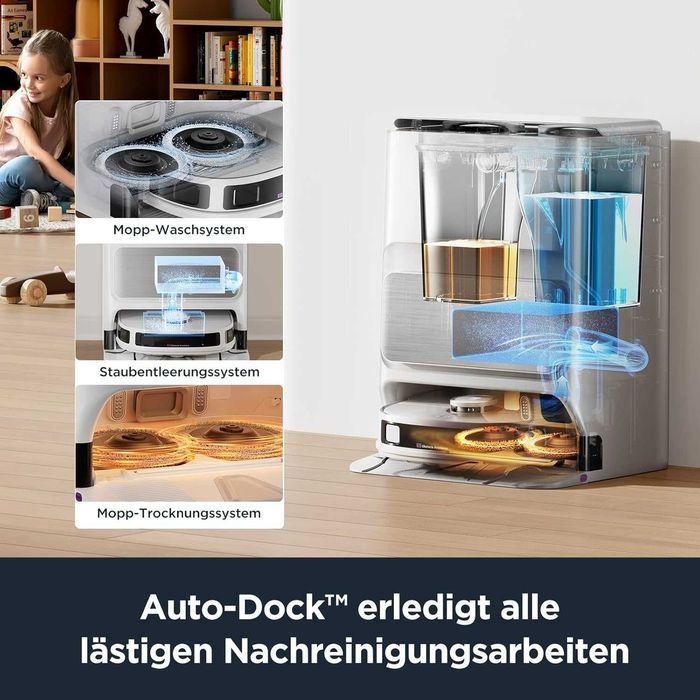 Робот прахосмукачка Eureka J12 Ultra (Бяла) LDS LiDAR навигация 5000Pa