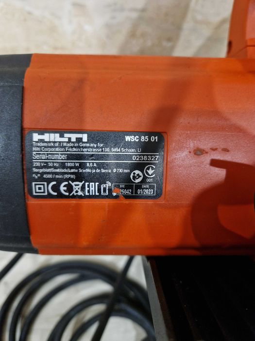 Circular Hilti WSC 85