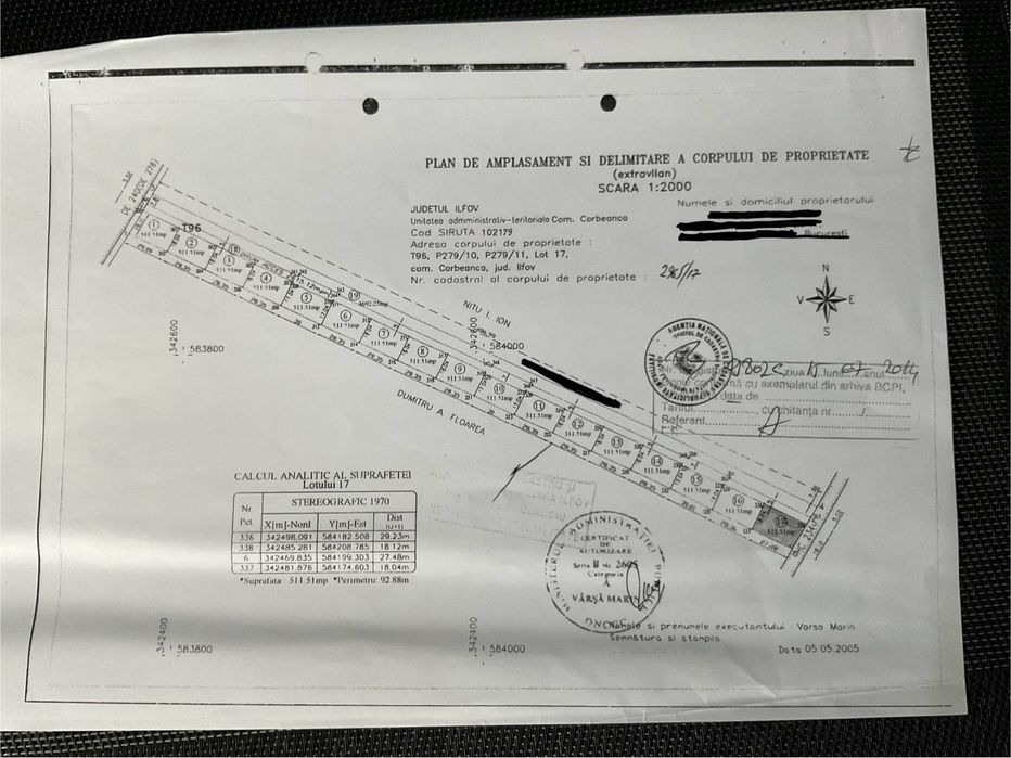 Teren Corbeanca 511mp