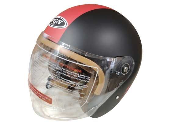 Каска за мотор/Скутер каска Червена/Оранжева