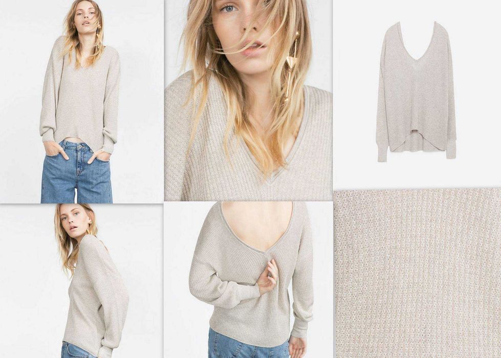 Bluza / Pulover ZARA cu decolteu în V dublu