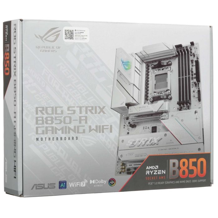 - Материнская плата MB Asus AMD AM5 ROG Strix B850-A Gaming WiFi DDR5