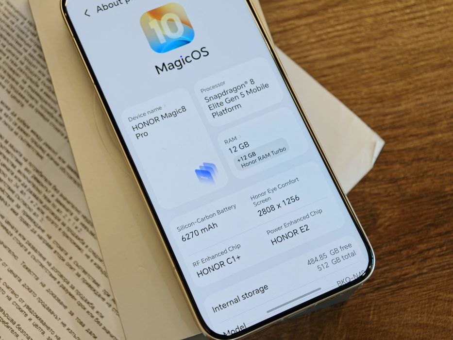 Като НОВ! Honor Magic 8 Pro Sunrise Gold Гаранция Yettel