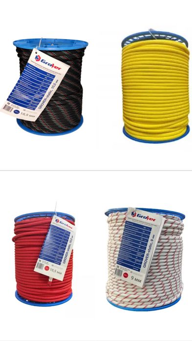 Верёвка для альпинизма Grover 9/10/10.5/11/12mm статика, arqon statika