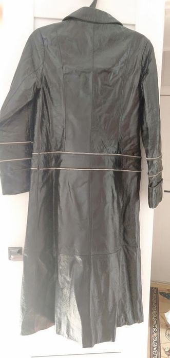 Плащ френч кожаный