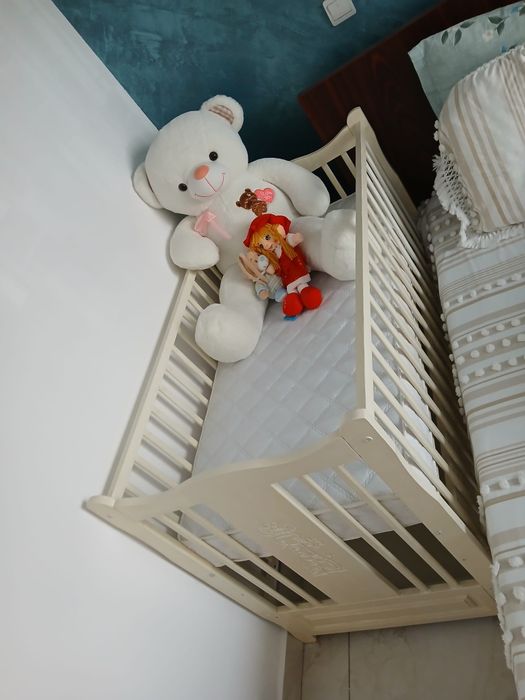 Pătuț bebeluși cu saltea