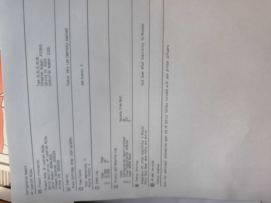 Чисто нов на 70 страници черно-бял лазерен принтер HP LaserJet M110w