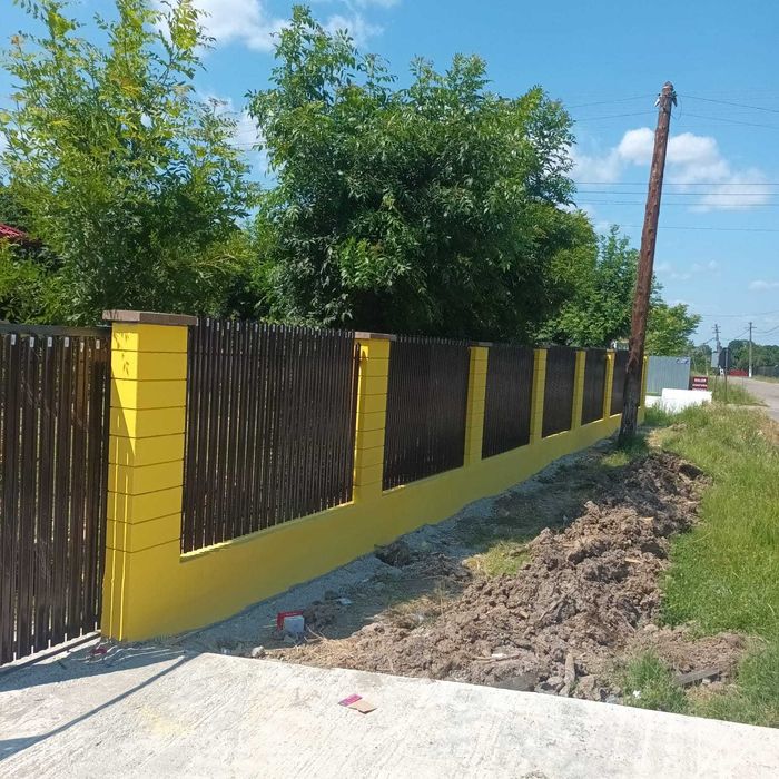 Construim garduri si porti din panouri stil jaluzele, sipca metalica, tabla cutata, BCA