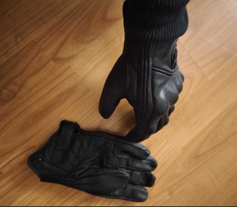 Manusi Piele Negre Noi Marime L Motocicleta Scooter Moto