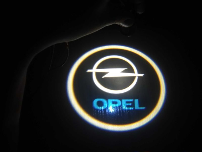 Опель подсветка дверей с логотипом авто тюнинг Led подарок мужчине