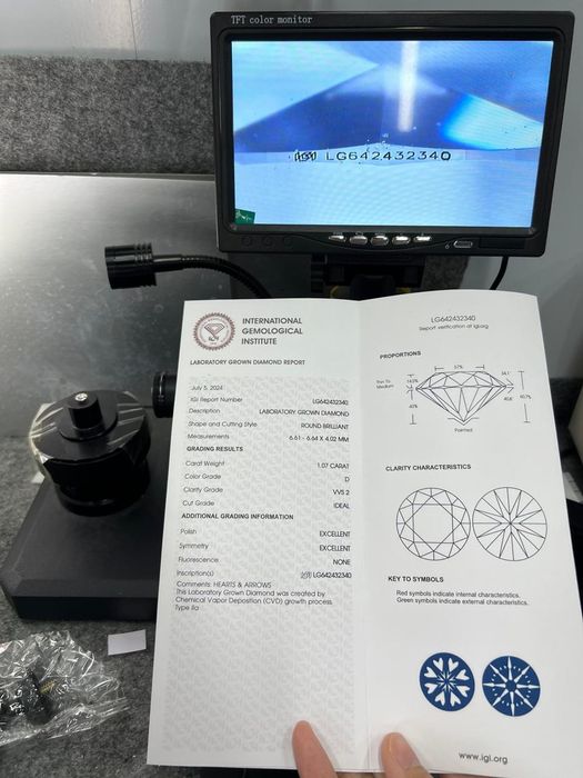 Пусеты с бриллиантами 2 карата