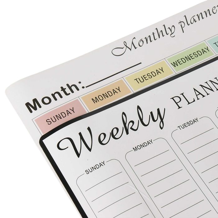 Set 2 table magnetice cu planificator saptamanal si lunar 30 x 42 cm