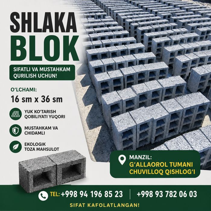 Sifatli Shlaka blok