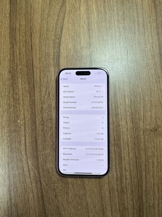 Iphone 16 roz ca nou