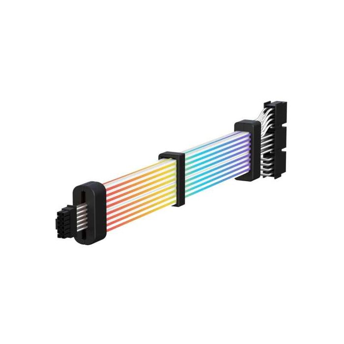 Gamemax Cablu adaptor 3x 8 pini PCI-e la 12VHPWR ARGB Black