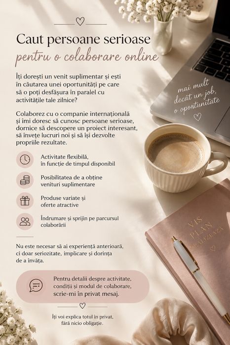Oportunitate de colaborare online