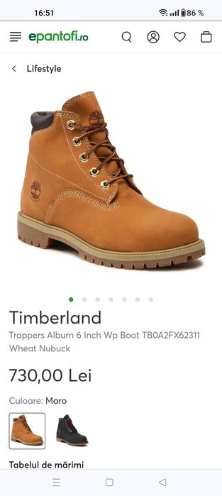 Ghete/bocanci Timberland mărimea 36