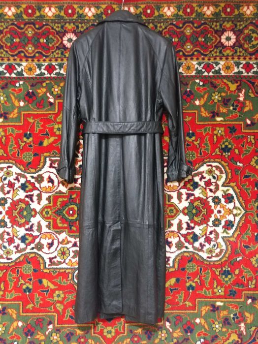 Кожанный женский плащ производство филипины.