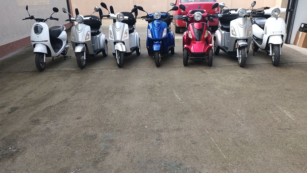 Triciclete si scutere electrice,acte pentru inregistrare,baterii noi.