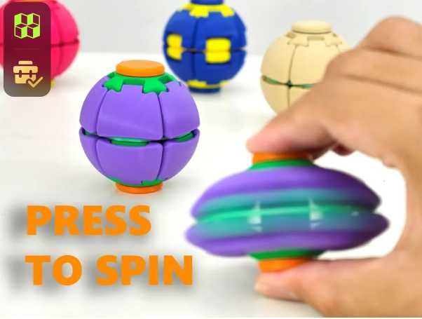 3d fidget въртяща топка