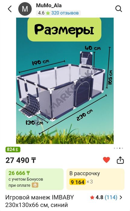 Манеж сухой бассейн