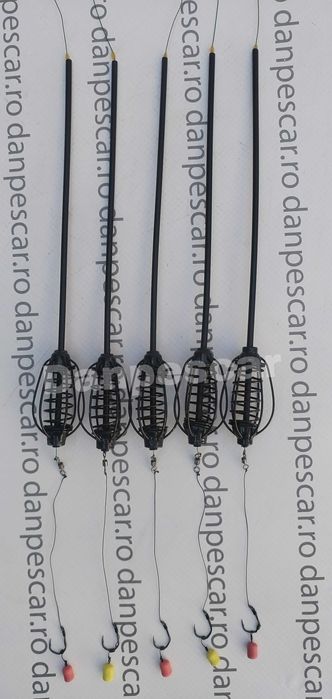 SET 5 Monturi CRAP CU SPIN Ac boiles si momitor 40gr antitangle rigid