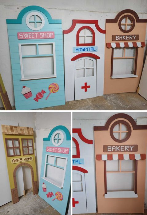 casute / loc de joaca copii interior / mini-orasel