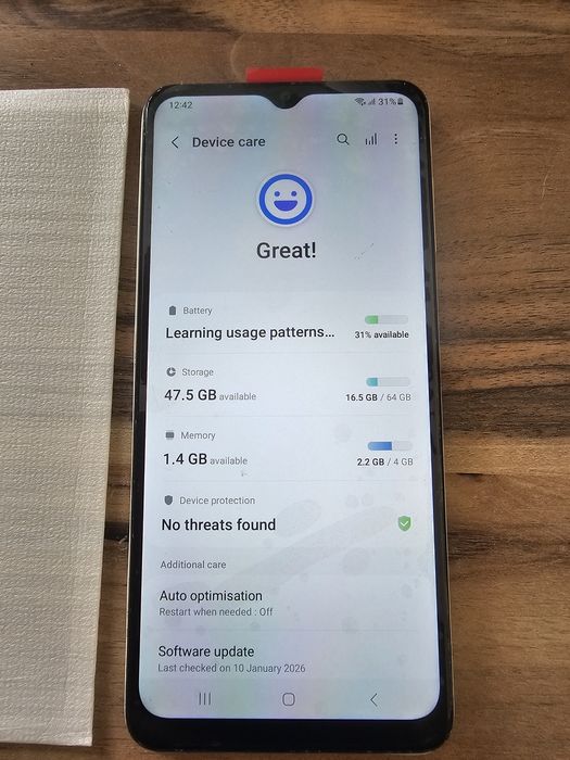 Samsung Galaxy A12 – 64GB / 4GB RAM – Бял + подарък протектор