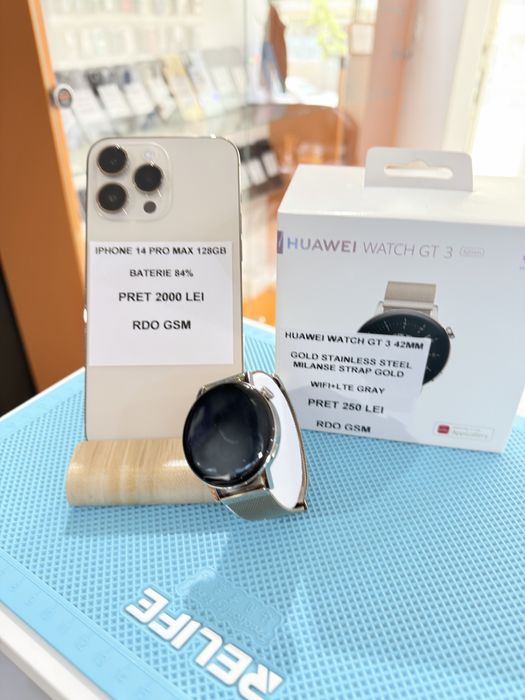 Pachet Promo Iphone 14 Pro Max 128Gb/Huawei Gt 3 42MM/Samsung Tab A8 32gb