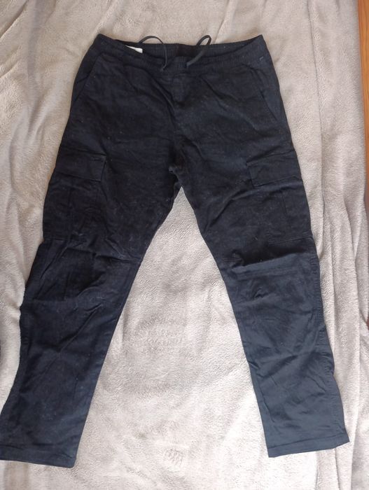 Jack & Jones Relaxed Fit Pantaloni cargo de material (Black) (Negru)