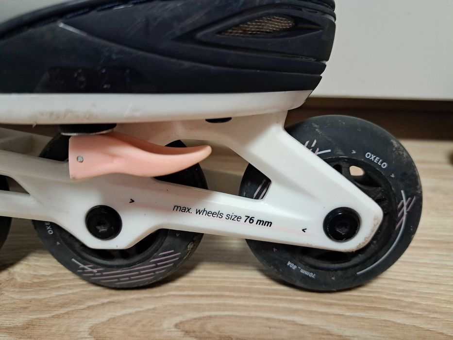 OXELO  ДЕТСКИ ФИТНЕС РОЛЕРИ FIT3, СВЕТЛОСИВИ