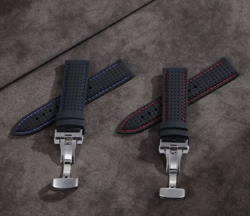 Curea din silicon pentru ceas cu latimea 20 mm catarama stil fluture