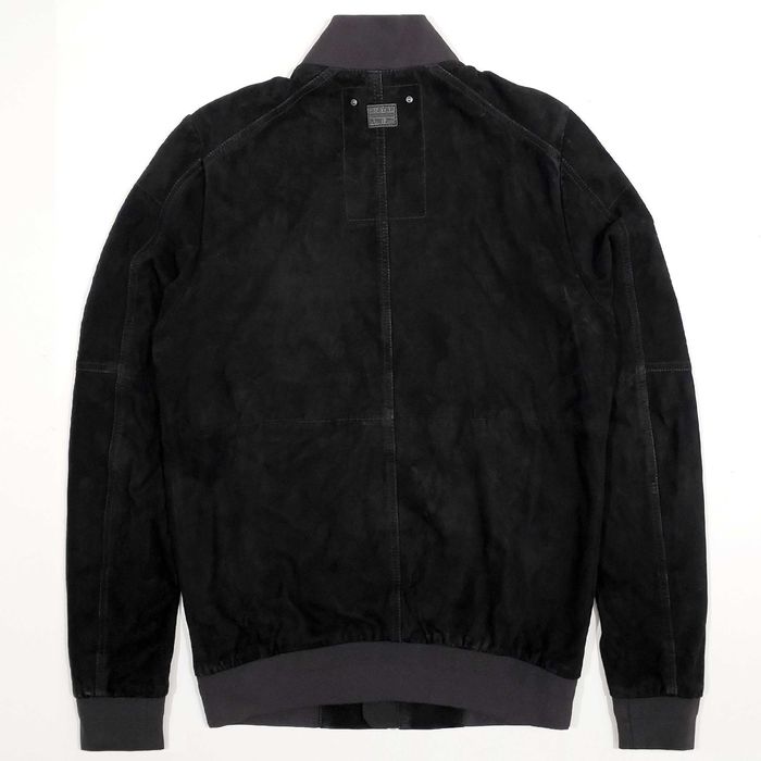 G-STAR RAW BATT Оригинално Мъжко Кожено Яке Велур Кожа Като Ново M-L