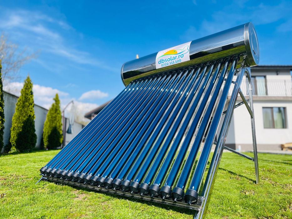 Panou Serpentina Solar apa calda Presurizat Cu 150L INOX 15 tuburi
