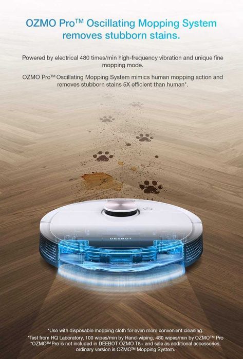 Прахосмукачка робот Ecovacs Deebot Ozmo T8+